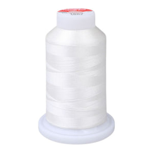 Gingko 648 PolySHINE #40 1000M Small Cone Embroidery Threads-White -
