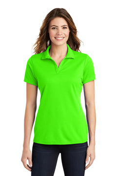 Sport-Tek LST640 Ladies PosiCharge RacerMesh Polo - Neon Green -