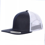 Unbranded 6 Panel Flat Bill Trucker Hat Snapback