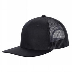 Unbranded 6 Panel Flat Bill Trucker Hat Snapback -