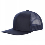 Unbranded 6 Panel Flat Bill Trucker Hat Snapback