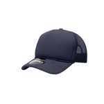 Wholesale Bulk Blank Kids' Youth Trucker Foam Mesh Hats - Decky 7010 - Khaki/White