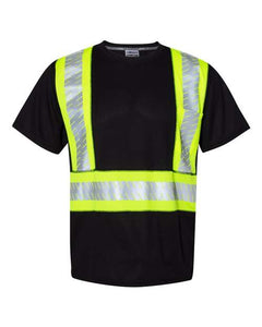 Kishigo B200-204 Unisex EV Series® Enhanced Visibility Contrast Pocket T-Shirt -