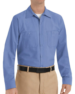 Red Kap SP14 Industrial Long Sleeve Work Shirt - Petrol Blue -