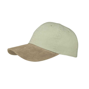 Mega Cap 7611B Washed Pigment Dyed Twill Cap W/Suede Bill -