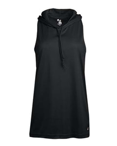 Badger 4111 Women's B-Core Racerback Hooded Tank Top -