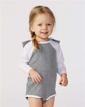 Rabbit Skins 4418 Infant Fine Jersey Character Hooded Long Sleeve Bodysuit with Ears -
