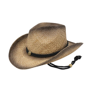 Mega Cap 8158 Outback Tea Stained Raffia Straw Cowboy Hat -