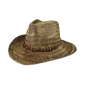 Mega Cap 8242 Western Tea Stained Straw Hat -