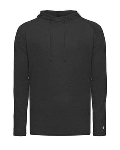 Badger 4905 Men's Tri-Blend Surplice Hooded Long Sleeve T-Shirt -