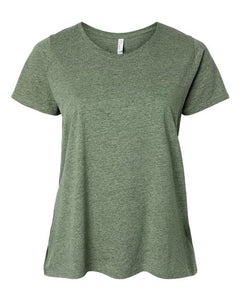 LAT 3816 Women's Curvy Collection Fine Jersey Tee -