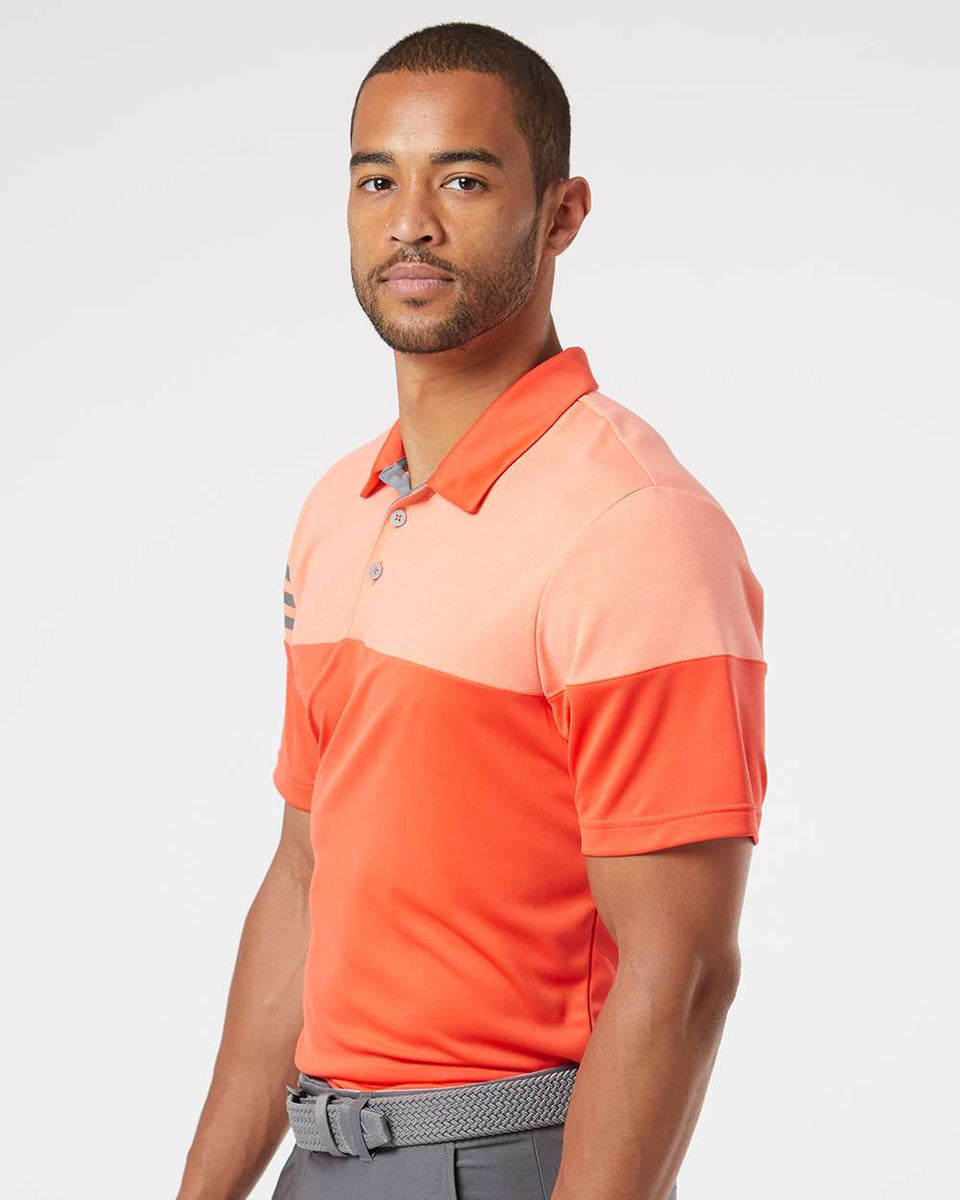 Adidas A213 Heathered 3 Stripes Colorblocked Polo The Park Wholesale