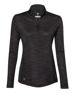 Adidas A476 Women's Lightweight Mélange Quarter-Zip Pullover -