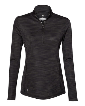 Adidas A476 Women's Lightweight Mélange Quarter-Zip Pullover -