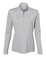 Adidas A476 Women's Lightweight Mélange Quarter-Zip Pullover