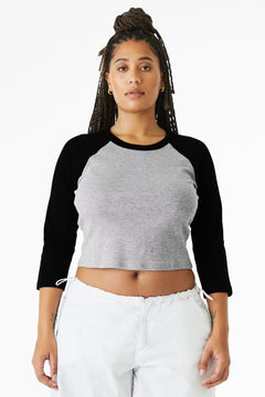 Bella + Canvas BC1200 BELLA+CANVAS Women's Micro Rib 3/4 Raglan Baby Tee -