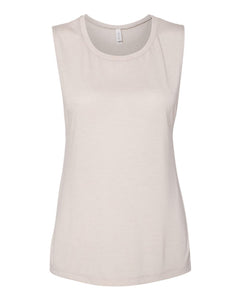Bella + Canvas 8803 Women's Flowy Scoop Muscle Tank - Heather Dust -