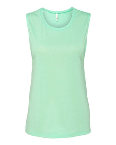 Bella + Canvas 8803 Women's Flowy Scoop Muscle Tank - Mint -