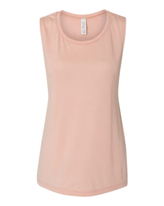 Bella + Canvas 8803 Women's Flowy Scoop Muscle Tank - Peach -