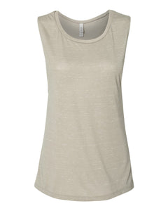 Bella + Canvas 8803 Women's Flowy Scoop Muscle Tank - Stone Marble -