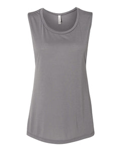 Bella + Canvas 8803 Women's Flowy Scoop Muscle Tank - Storm -