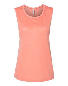 Bella + Canvas 8803 Women's Flowy Scoop Muscle Tank - Sunset -