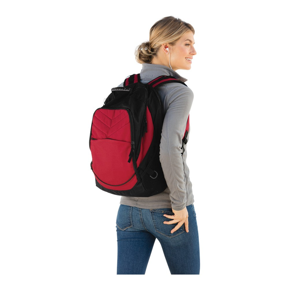 bg100 port authority laptop computer backpack Xcape Backpack, Black Color:Snorkle Blue the Xcape is a Michigan College Football Backpacks Work & Travel