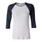 BELLA+CANVAS 2000 Women’s 1x1 Baby Rib Raglan Three-Quarter Sleeve Tee