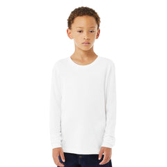 BELLA+CANVAS 3501YCVC Youth Heather CVC Long Sleeve Tee -
