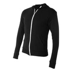 BELLA+CANVAS 3939 Unisex Triblend Lightweight Full-Zip Hooded Long Sleeve Tee