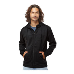 Independent Trading Co EXP80PTZ Unisex Poly-Tech Full-Zip Hooded Sweatshirt -