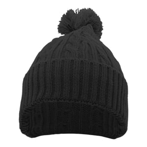 Pacific Headwear 643K Cable Knit Pom-Pom Beanie -