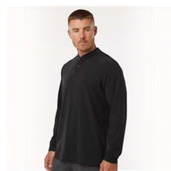 Adidas A597 Men's Henley Long Sleeve T-Shirt -
