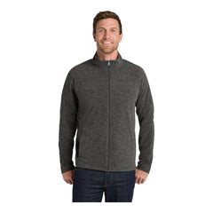Port Authority F235 Heather Microfleece Full-Zip Jacket -
