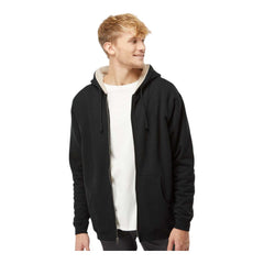 Independent Trading Co EXP40SHZ Men's Sherpa-Lined Full-Zip Hooded Sweatshirt -