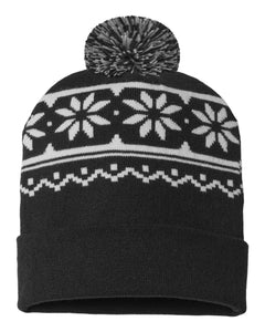 Cap America RKF12 USA-Made Snowflake Beanie -