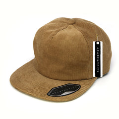 Academy Fits Corduroy Buckle Strapback Hat 3115B -