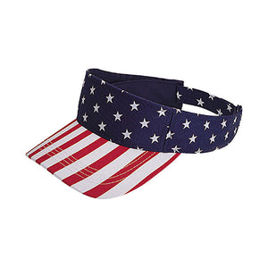 Mega Cap 4024 Pro Style Twill USA Flag Visor -
