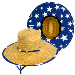 Goldcoast Blue Star Straw Lifeguard Hat GCB3329 -