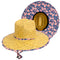 Goldcoast Tropical Stripe Floral Straw Lifeguard Hat GCB3330