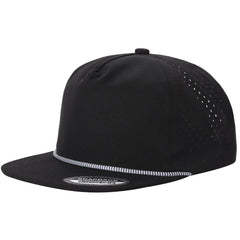 Unbranded 5 Panel Water Resistant Flat Bill Perforated Rope Hat -