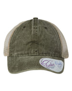 Infinity Her TESS Women's Washed Mesh Back Cap Ponytail Hat