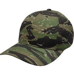Cali Headwear KL100TG Tiger Green Camo 6 Panel Cap USA Made -