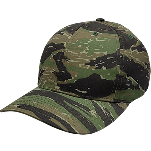 Cali Headwear KL100TG Tiger Green Camo 6 Panel Cap USA Made -