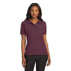 Port Authority L500 Ladies Silk Touch Polo - Maroon -