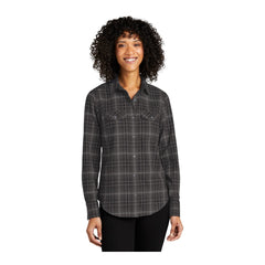 Port Authority LW672 Women's Long Sleeve Ombre Plaid Shirt -