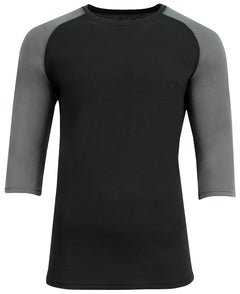 A4 N3514 Softek 3/4 Sleeve Raglan -