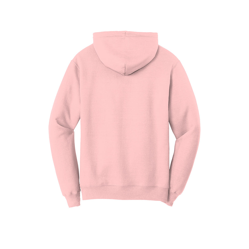 Port Company Classic Pullover Hoodie - Medium, Neon Pink, Soft Air Jet Yarn, Dyed-to-Match Drawcord - View #7