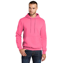 Port & Company PC78H Core Fleece Pullover Hooded Sweatshirt - Neon Pink -