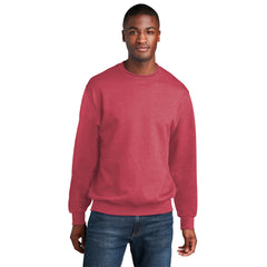 Port & Company PC78 Core Fleece Crewneck Sweatshirt - Heather Red -